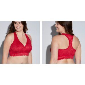 Cosabella Never Say Never Racie Racerback Lace Bralette 3X Mystic Red NEW Italy